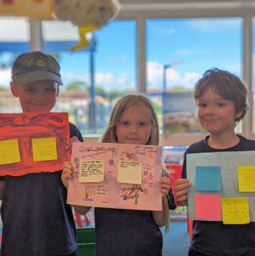 We made posters about how to save water