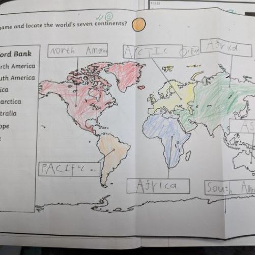 We learnt that there are different continents!