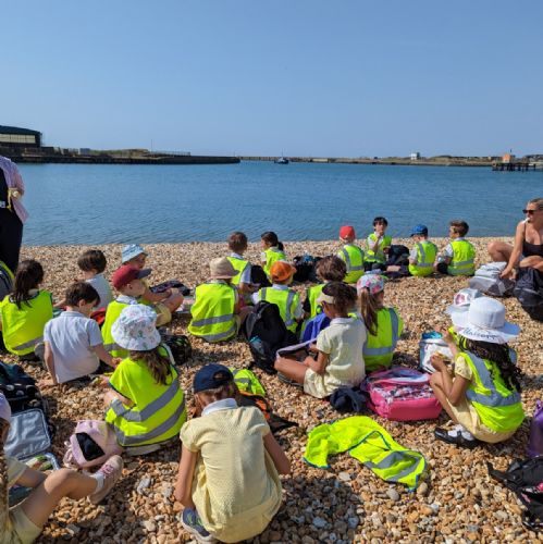 As part of our 'To the Rescue!' topic we went to the Lifeboat Station. We planned our route and learnt about why the RNLI is needed in Shoreham because of the beach, port and River Adur.