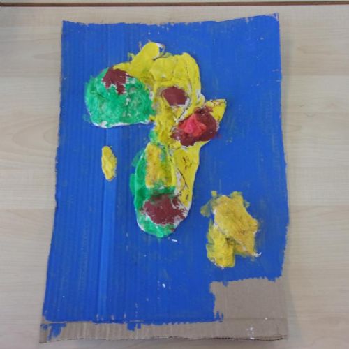 In groups we made salt dough messy maps of different countries in Africa. we learnt about their physical geography  including rivers and if they have higher areas of land.