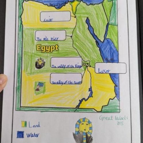 As part of our Ancient Egyptians topic we located important landmarks in Egypt..