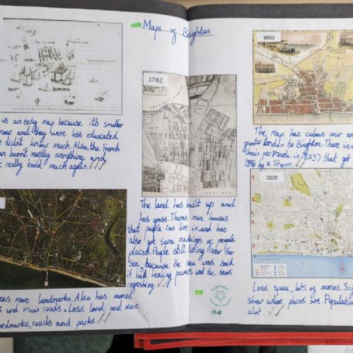 We used different maps to find out how the area has developed over time.