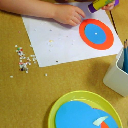 Shape work inspired by Kandinsky