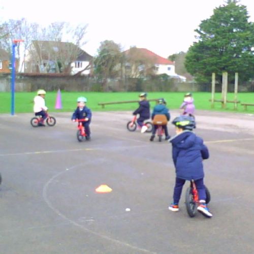 Riding our bikes